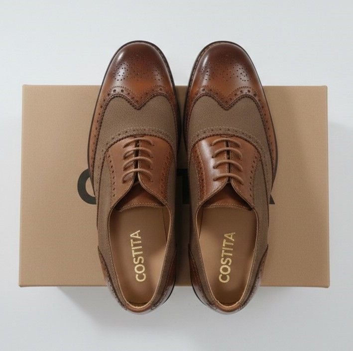 Kingsley Suede-Leather Brogue shoe