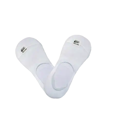 White No-Show Polyester Socks