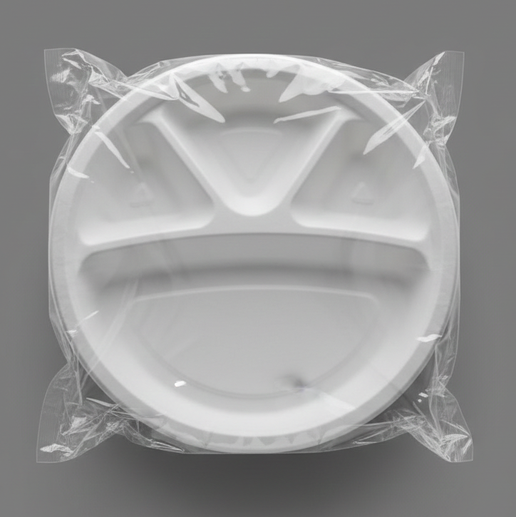 11" Extra-Large 4-Compartment Corn Husk Plates Costita